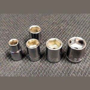 Socket Set 5 piece SAE 1/4" Drive, 6 point sizes 1/4-1/2"